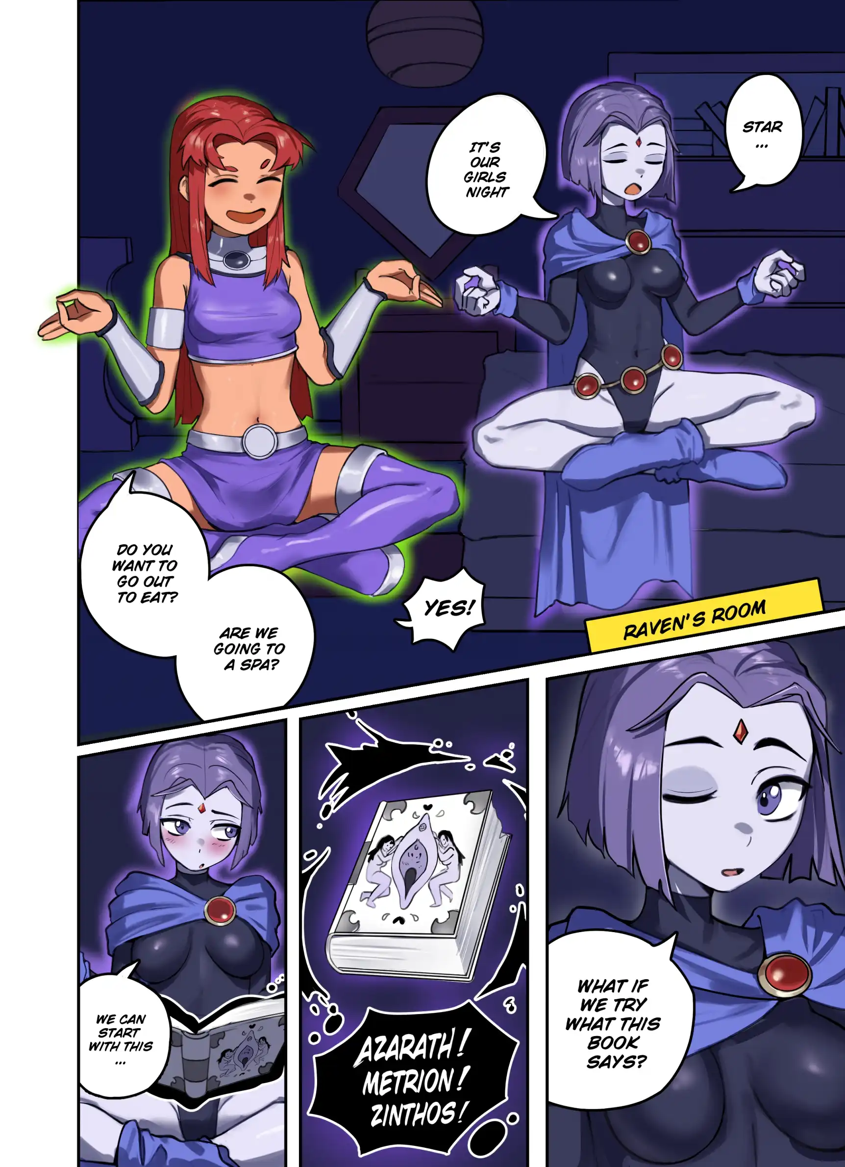 Raven x Starfire – Waligner - Teen Titans Porn | LustyComix Raven X Starfire Waligner 03