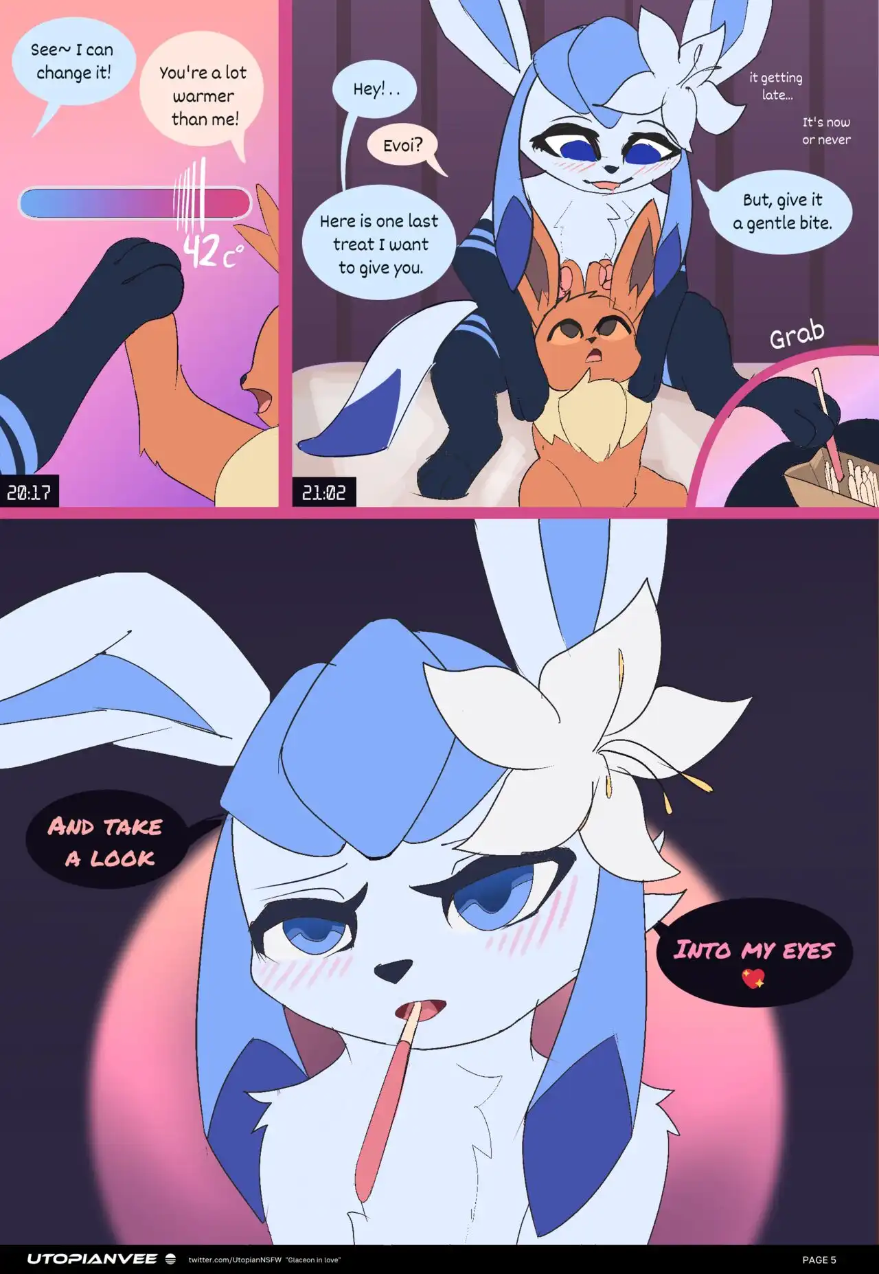 Glaceon In Love Utopianvee 05