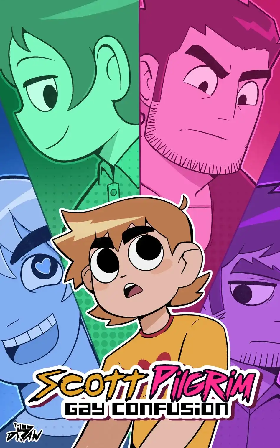 Scott Pilgrim Gay Confusion All Draw Party 01