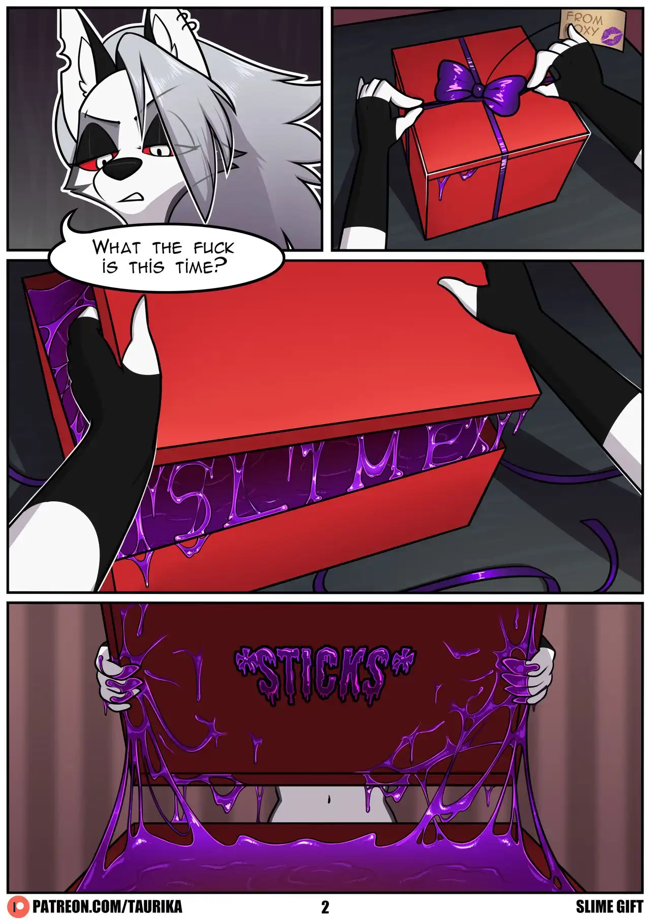 Slime Gift – Taurika - Furry Porn Comics | LustyComix Slime Gift Taurika 02