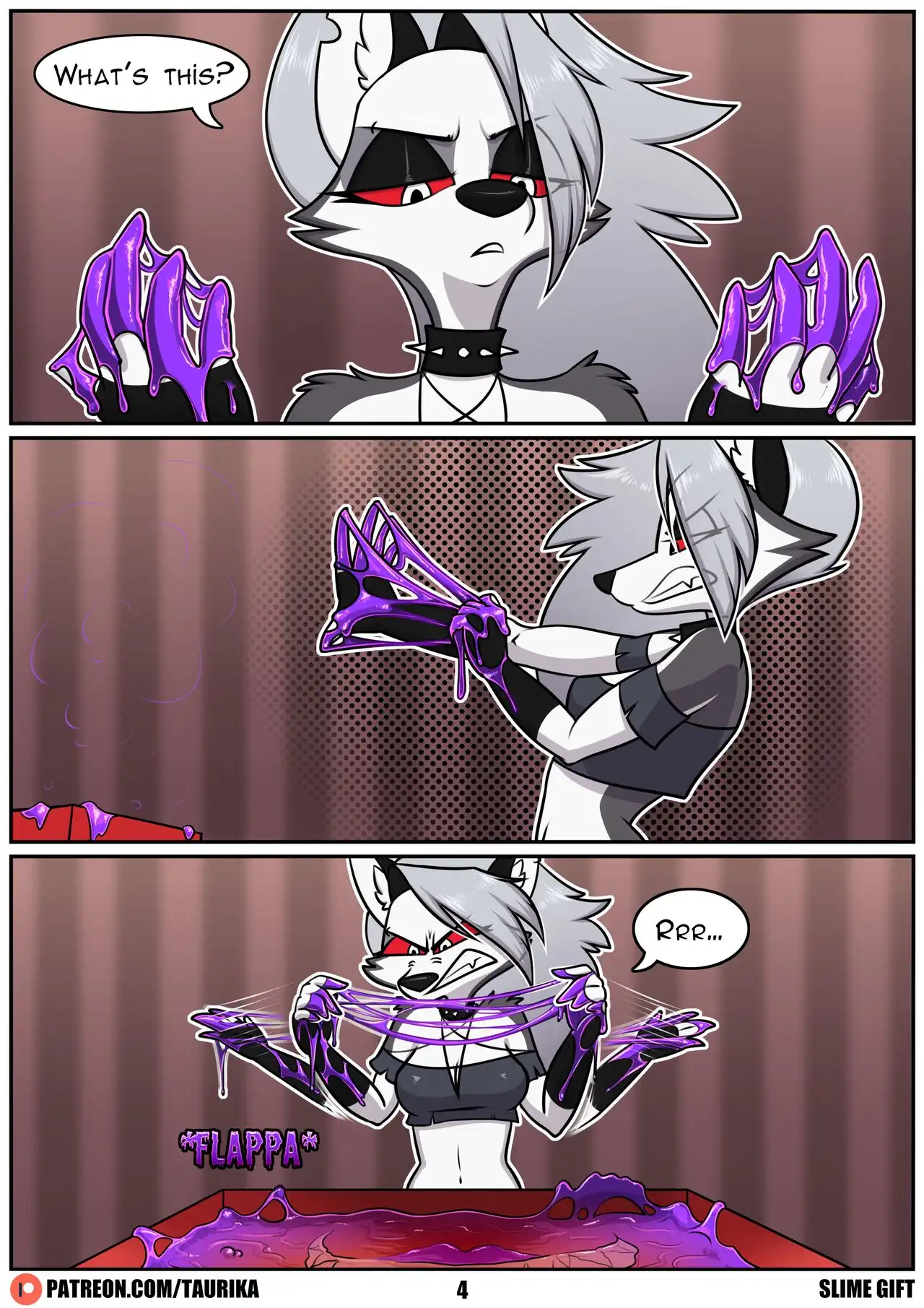 Slime Gift – Taurika - Furry Porn Comics | LustyComix Slime Gift Taurika 04