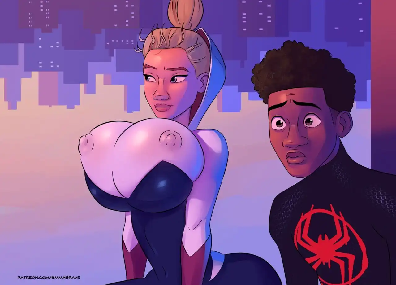 Spiderverse +18 – EmmaBrave - Porn Comics | LustyComix Spiderverse +18 Emmabrave 01