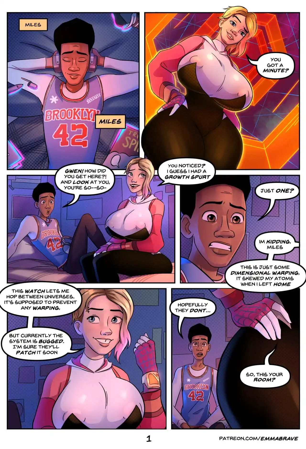 Spiderverse +18 – EmmaBrave - Porn Comics | LustyComix Spiderverse +18 Emmabrave 02