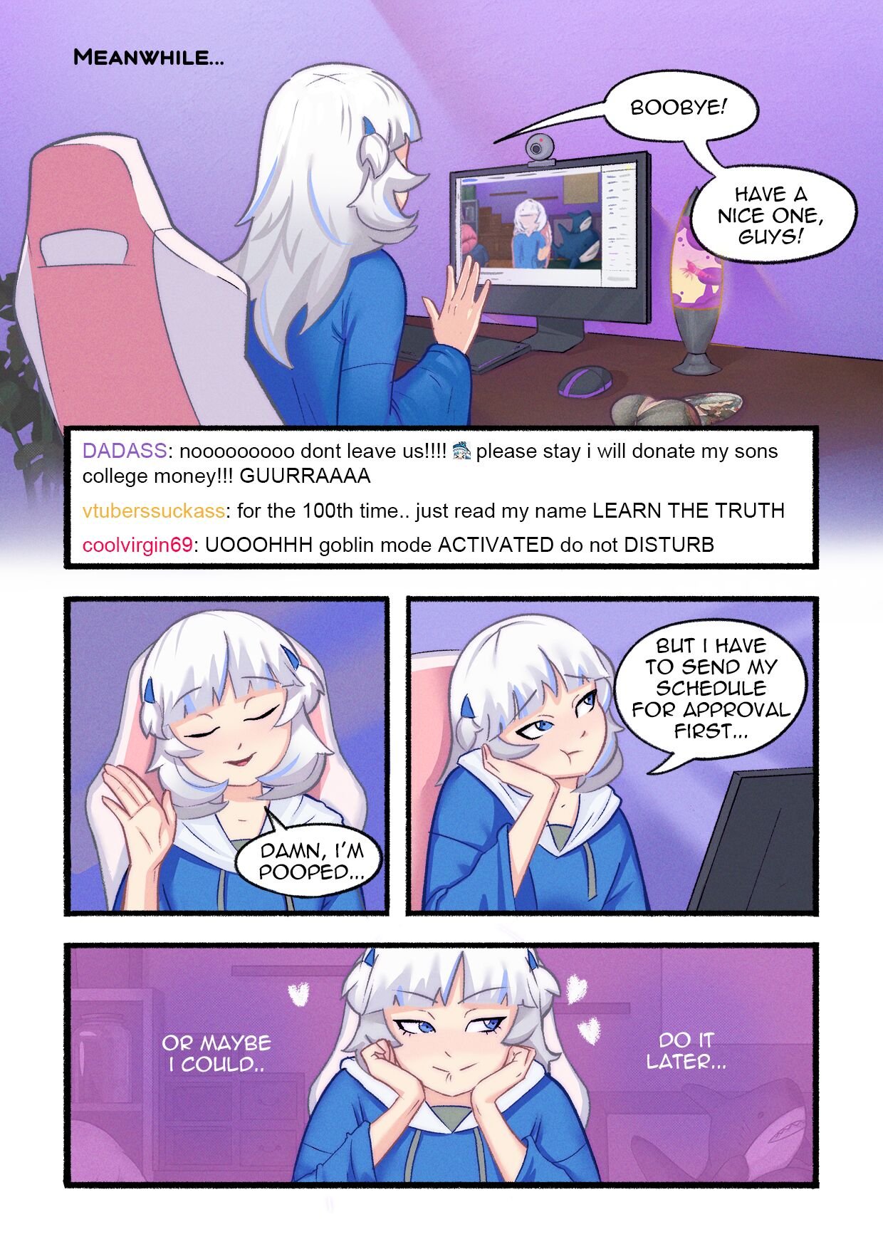 Gawr Gura Stream Routine – Young & Naughty - Porn Comics | LustyComix Gawr Gura Stream Routine Young Naughty 3